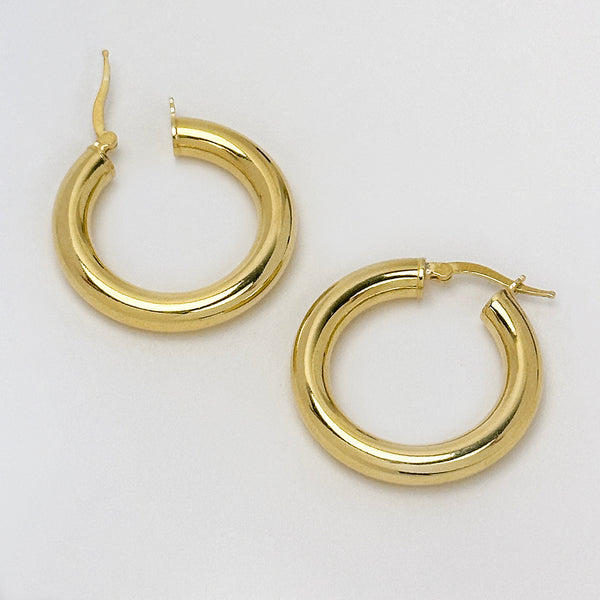 Gold Carissa Thick Hoops