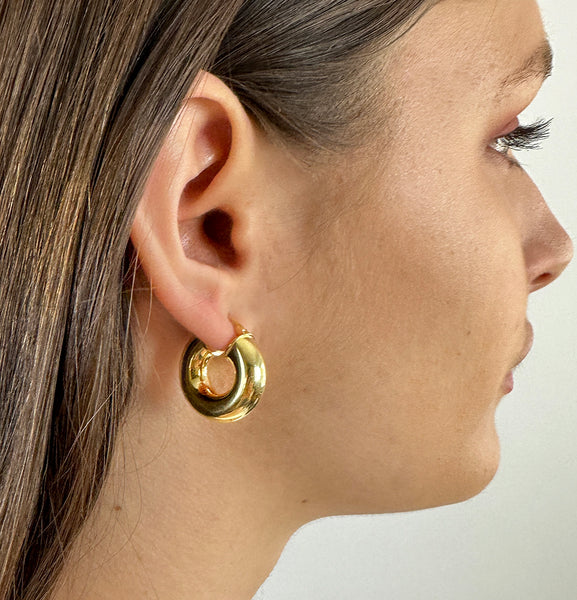 Gold Small Chubby Hoops