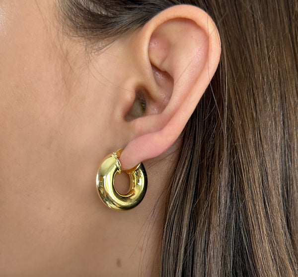 Gold Small Chubby Hoops