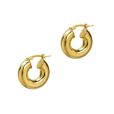 Gold Small Chubby Hoops