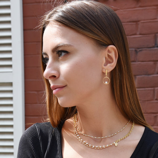 Rice Pearl Chain Necklace