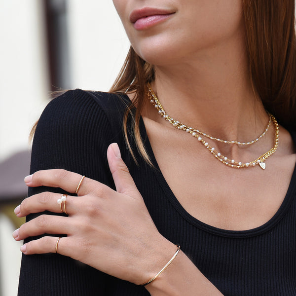 Rice Pearl Chain Necklace