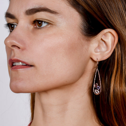 Rose Gold Jewel Garden Earrings