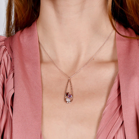 Rose Gold Jewel Garden Pendant