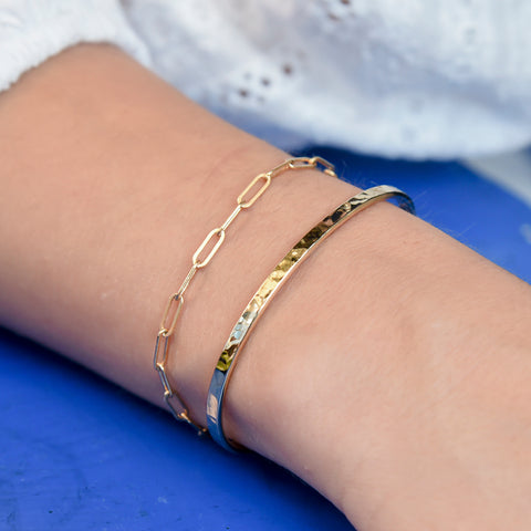 Hammered Skinny Cuff