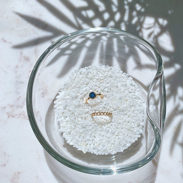 Gold and Teal Artisan Druzy Ring