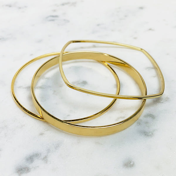 Set of 3 Geometric Bangles