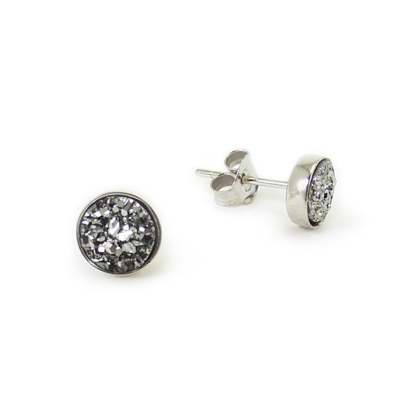 Silver Sparkle Studs