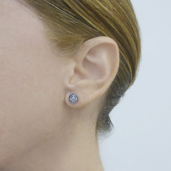 Silver Sparkle Studs