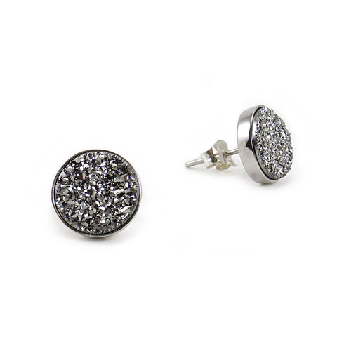 Silver Sparkle Studs