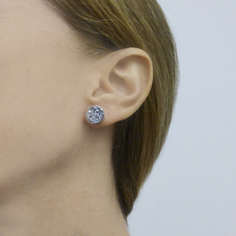 Silver Sparkle Studs