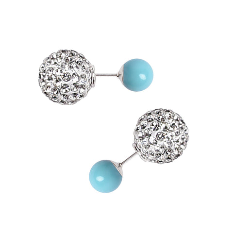 Turquoise Gem Ball Dagen Studs