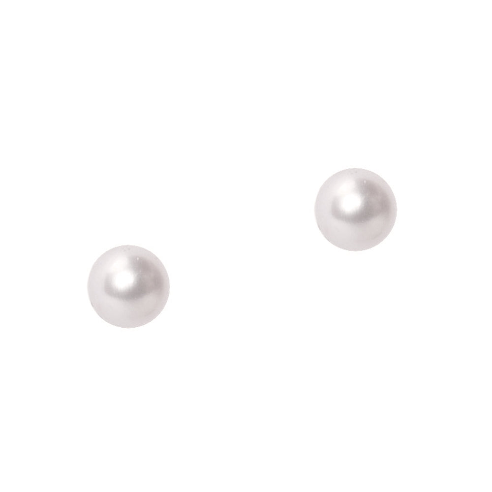 White Essential Pearl Studs