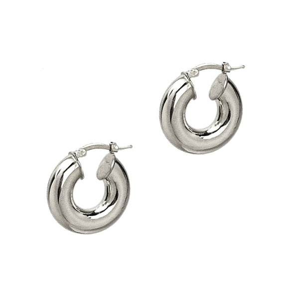 Silver Small Chubby Hoops
