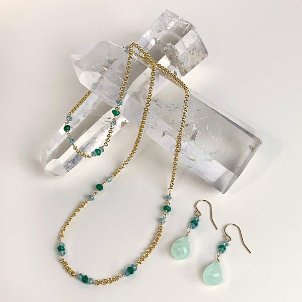 Watercolor Gemstone Necklace