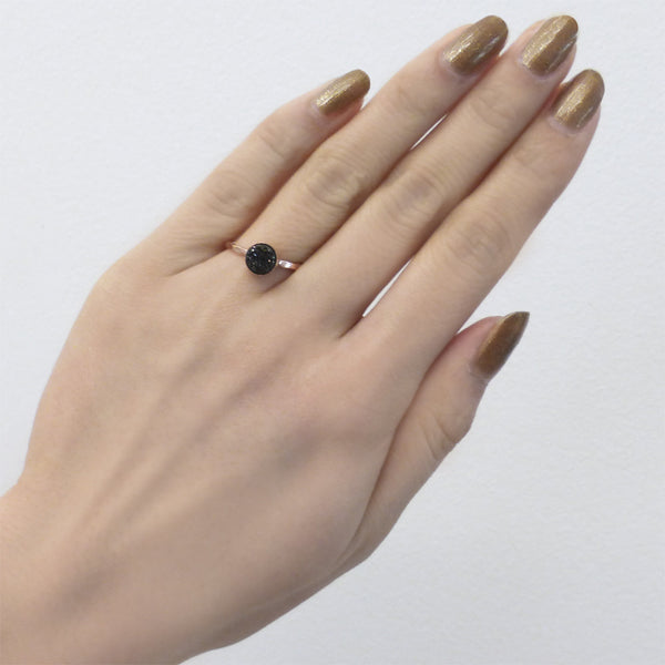 Rose Gold Artisan Druzy Ring