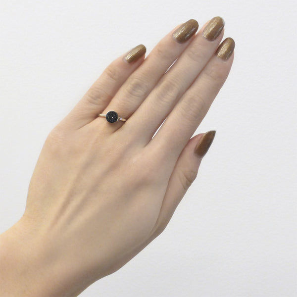 Silver Artisan Druzy Ring