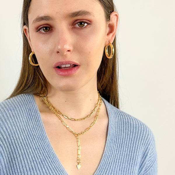 Gold Carissa Thick Hoops